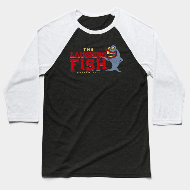 The Laughing Fish Baseball T-Shirt by huckblade